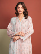 Rose Petal – Light Pink Printed Lawn 3 Piece