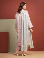 Rose Blush – Light Pink Printed Lawn 3 Piece