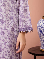 Lavender Mist – Light Purple Printed Lawn 3 Piece