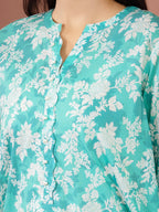 Serene Tide – Sea Green Printed Lawn 3 Piece