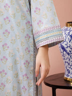 Frost Whisper – Ice Blue Printed Lawn 3 Piece