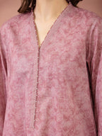 Rose Glow – Dusty Rose Printed Lawn 3 Piece