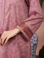 Rose Glow – Dusty Rose Printed Lawn 3 Piece