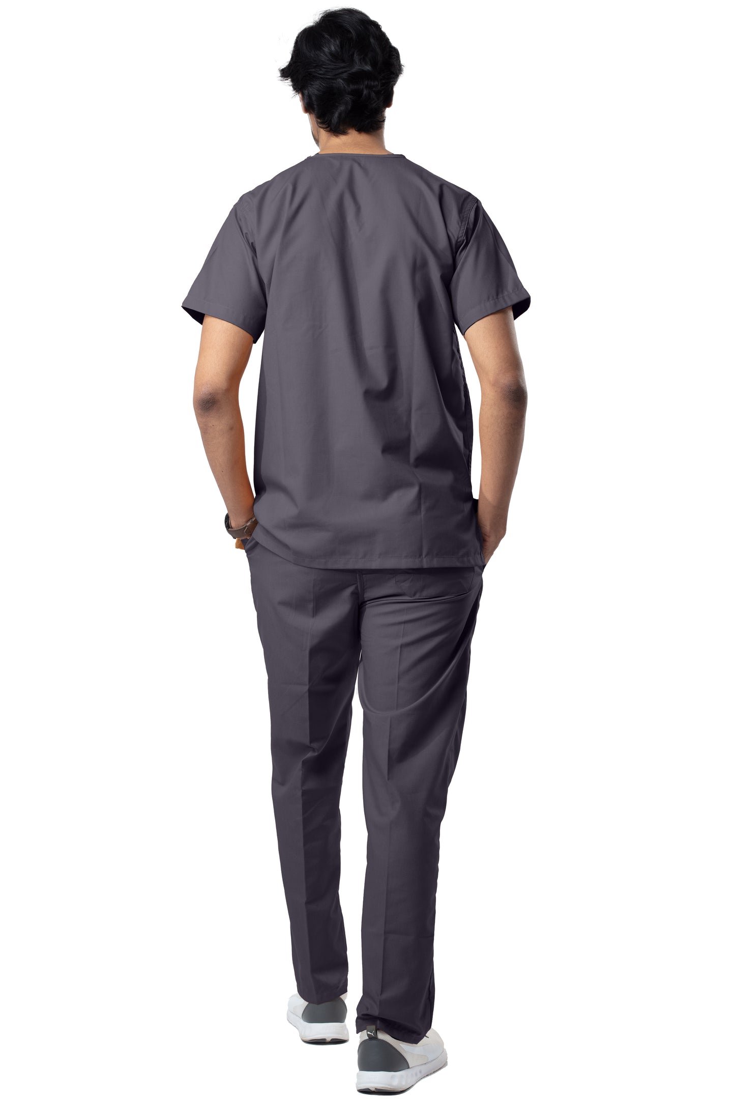 Men’s Grey Medical Scrub Set – Professional Healthcare Uniform Suit
