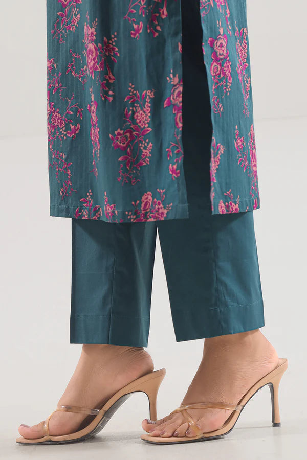 Teal Stripes – Unstitched Lawn 3 Piece