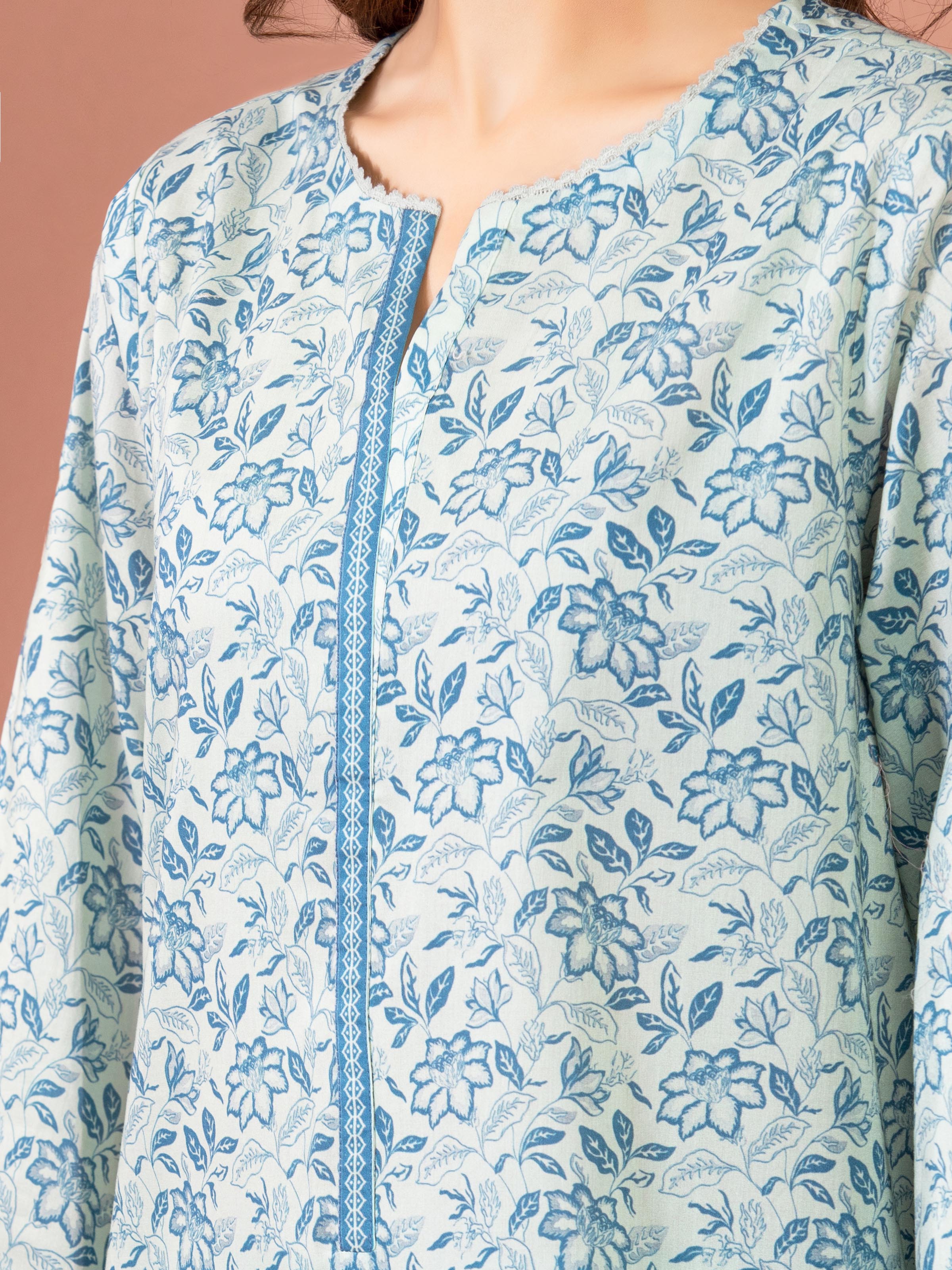 Meadow Glow – Light Green Printed Lawn 3 Piece