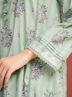 Mint Breeze – Mint Green Printed Lawn 3 Piece