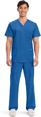 Royal Blue Men's Medical Scrub Set