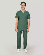 Men’s Hunter Green Medical Scrub Set – Professional Healthcare Uniform Suit