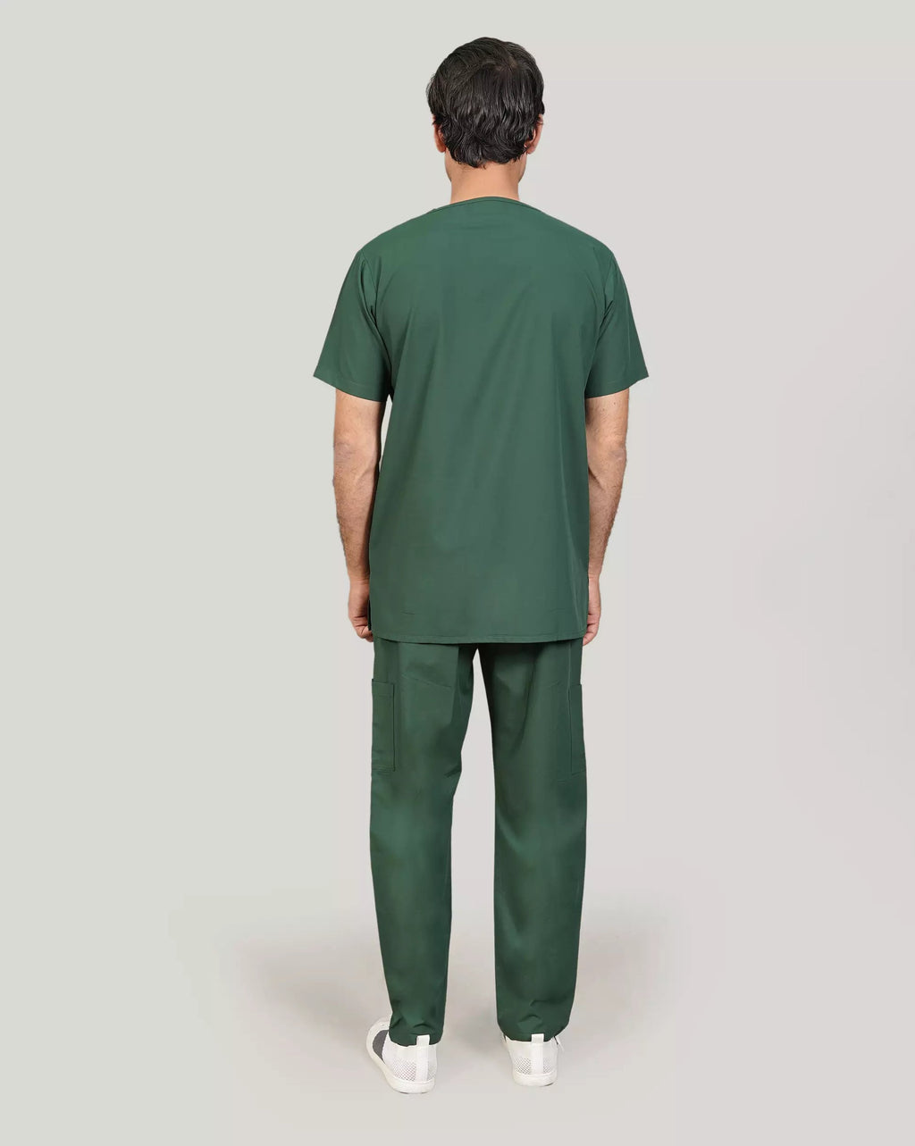 Men’s Hunter Green Medical Scrub Set – Professional Healthcare Uniform Suit