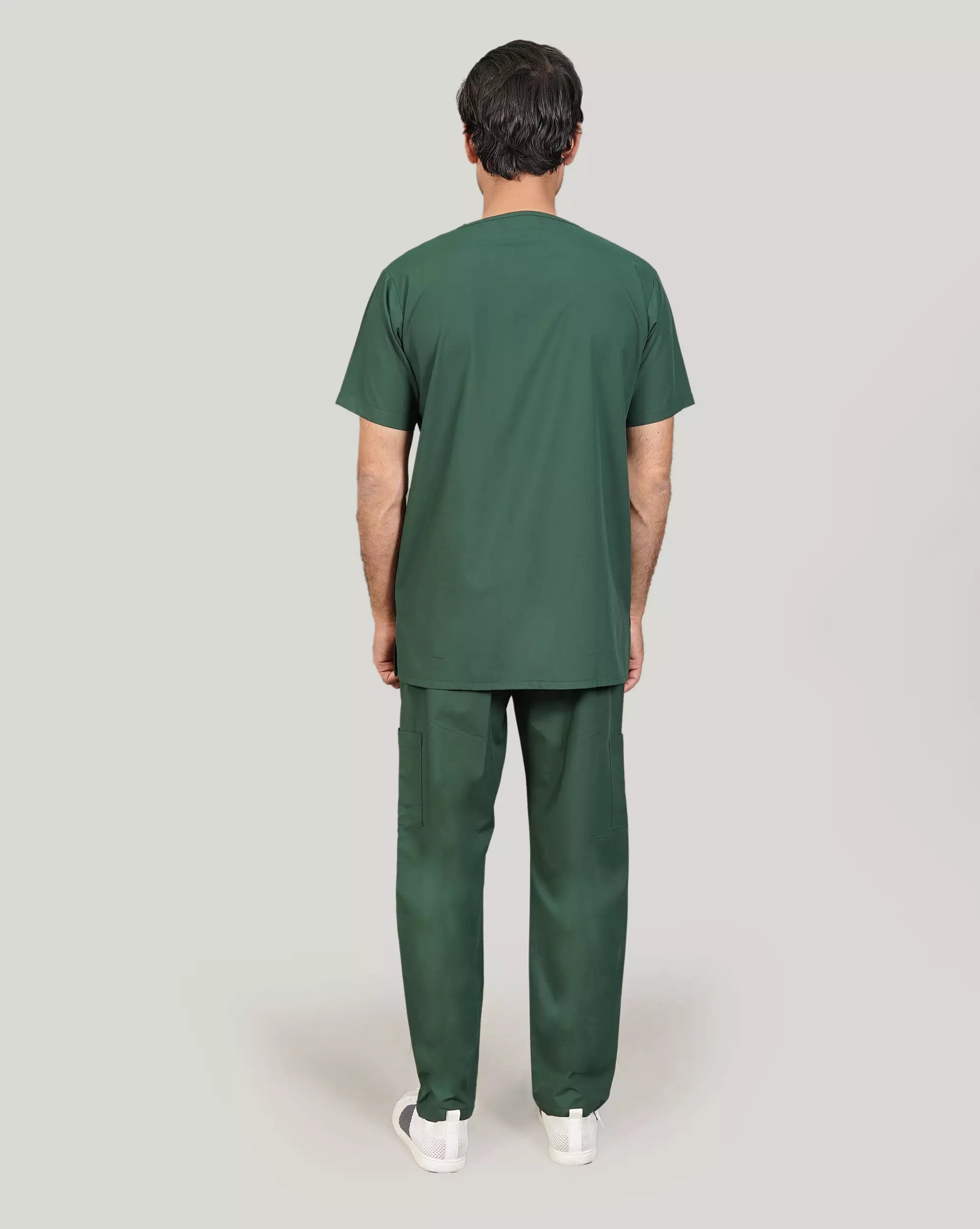 Men’s Hunter Green Medical Scrub Set – Professional Healthcare Uniform Suit