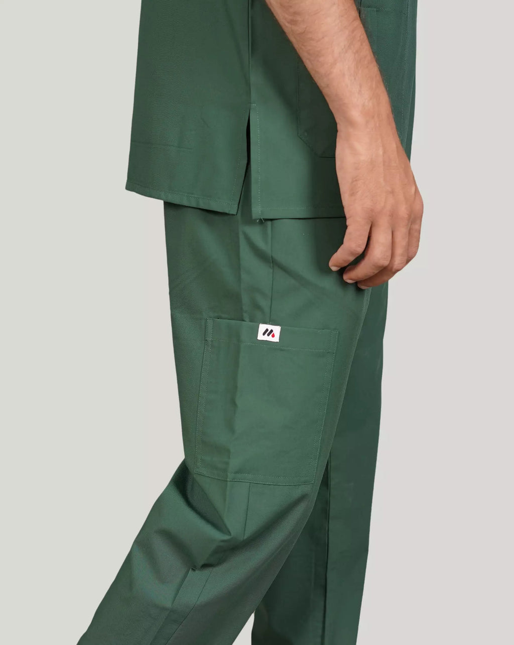 Men’s Hunter Green Medical Scrub Set – Professional Healthcare Uniform Suit