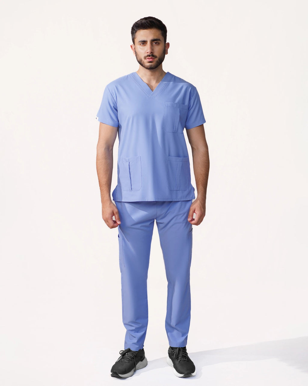 Men's Ceil Blue Medical Scrub Set – Professional Healthcare Uniform Suit