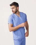 Men's Ceil Blue Medical Scrub Set – Professional Healthcare Uniform Suit