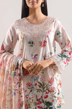 Peach Whisper – Unstitched Cotton Tencel 3 Piece