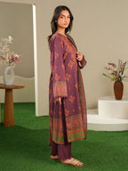 Crimson Charm – Red Printed Lawn 3 Piece