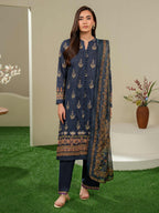 Ocean Whisper – Blue Printed Lawn 3 Piece: