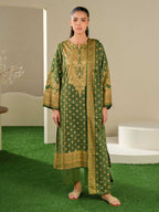 Emerald Whisper – Green Printed Lawn 3 Piece