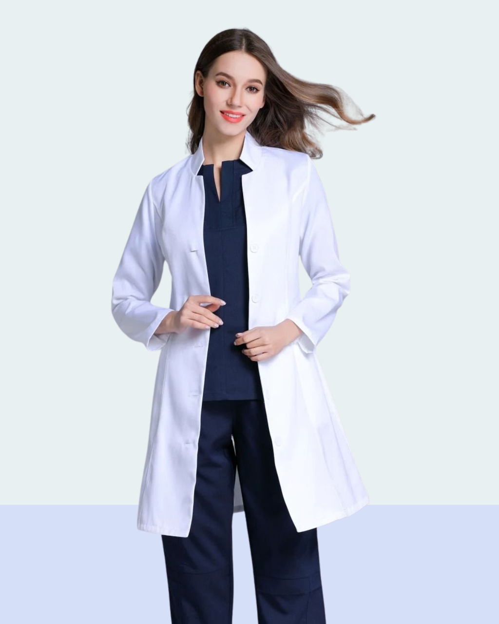 Women's White Medical Lab Coat – Classic Fit