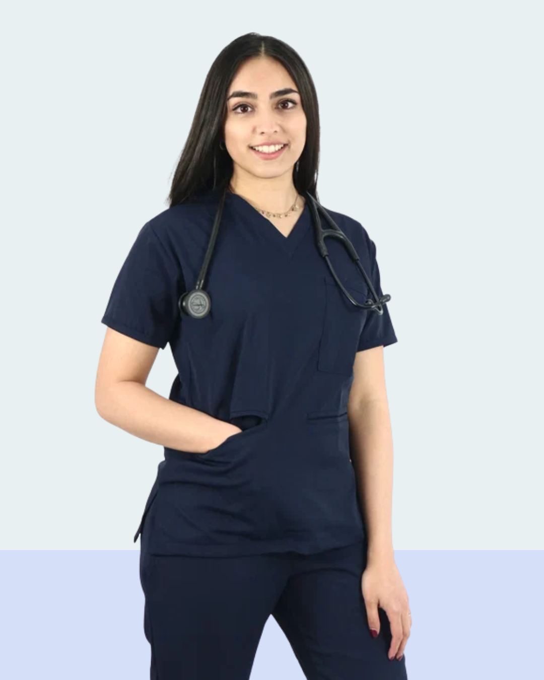 Women's Medical Scrub Set – Navy Blue