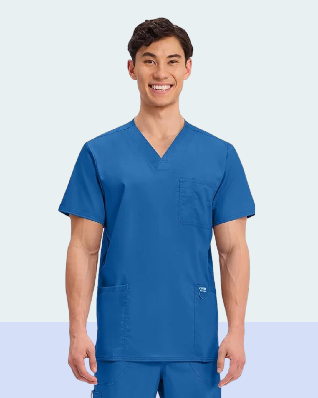 Royal Blue Men's Medical Scrub Set - Professional Healthcare Uniform Suit