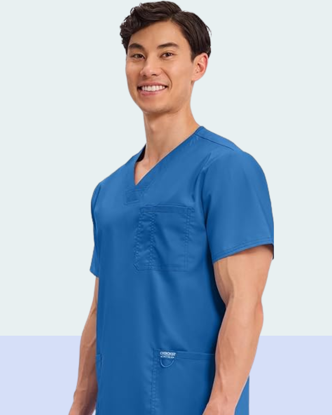 Royal Blue Men's Medical Scrub Set - Professional Healthcare Uniform Suit