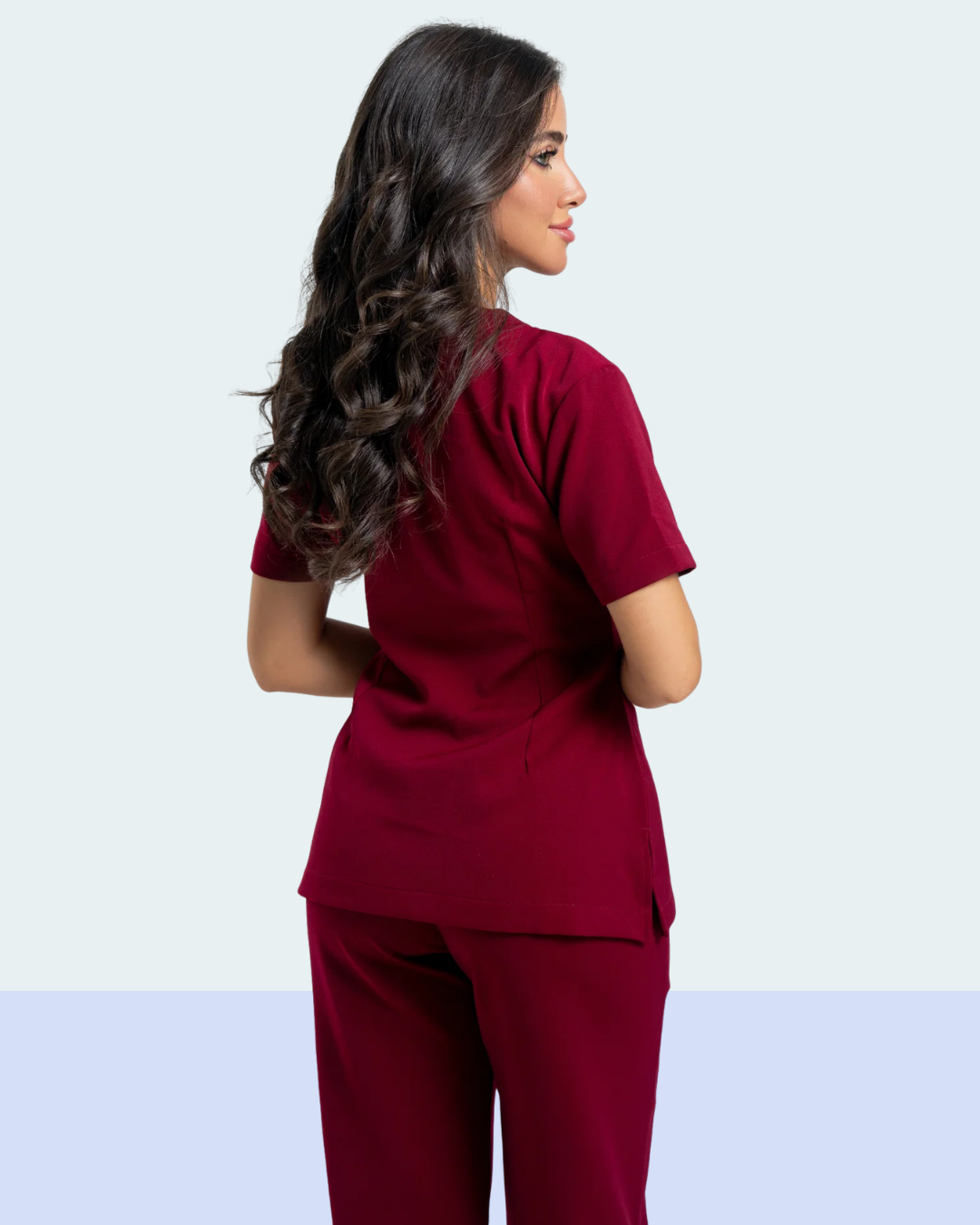 Women's Medical Scrub Set – Burgundy