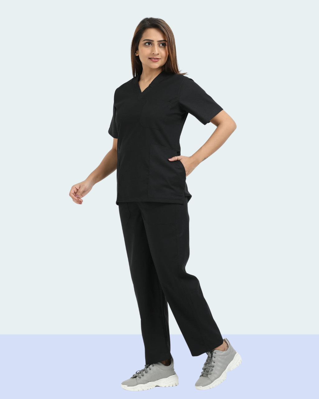 Women's Medical Scrub Set – Black
