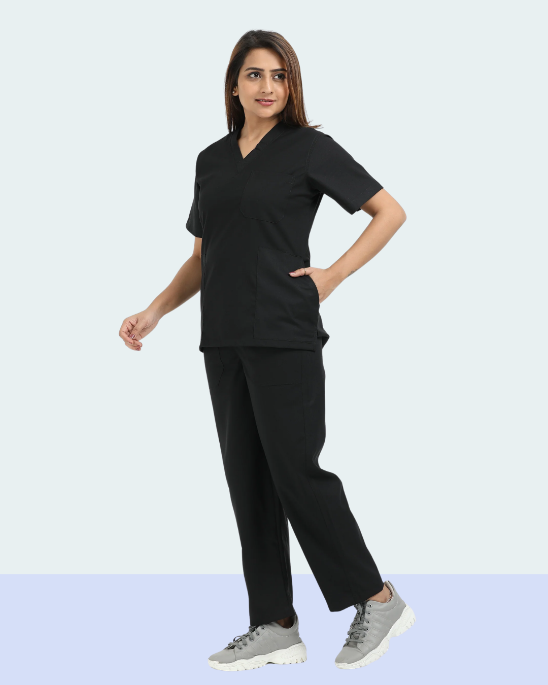 Women's Medical Scrub Set – Black