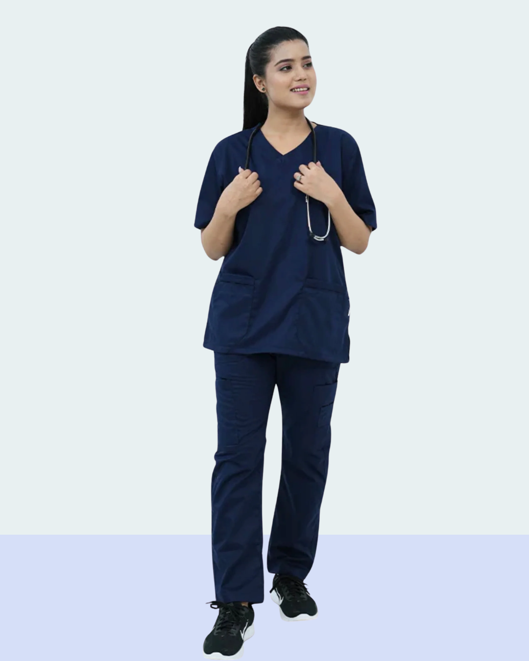 Women's Medical Scrub Set – Navy Blue