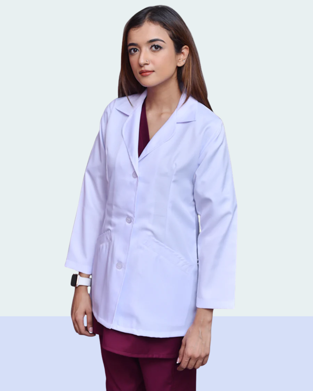 Women's White Medical Lab Coat – Classic Fit