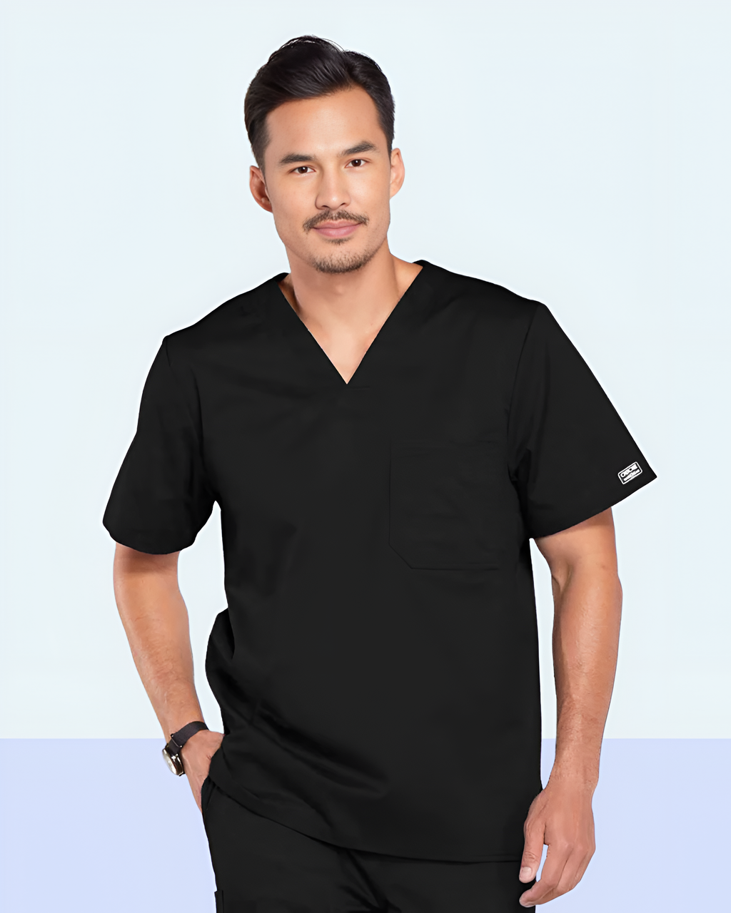 Men’s Black Medical Scrub Set – Professional Healthcare Uniform Suit