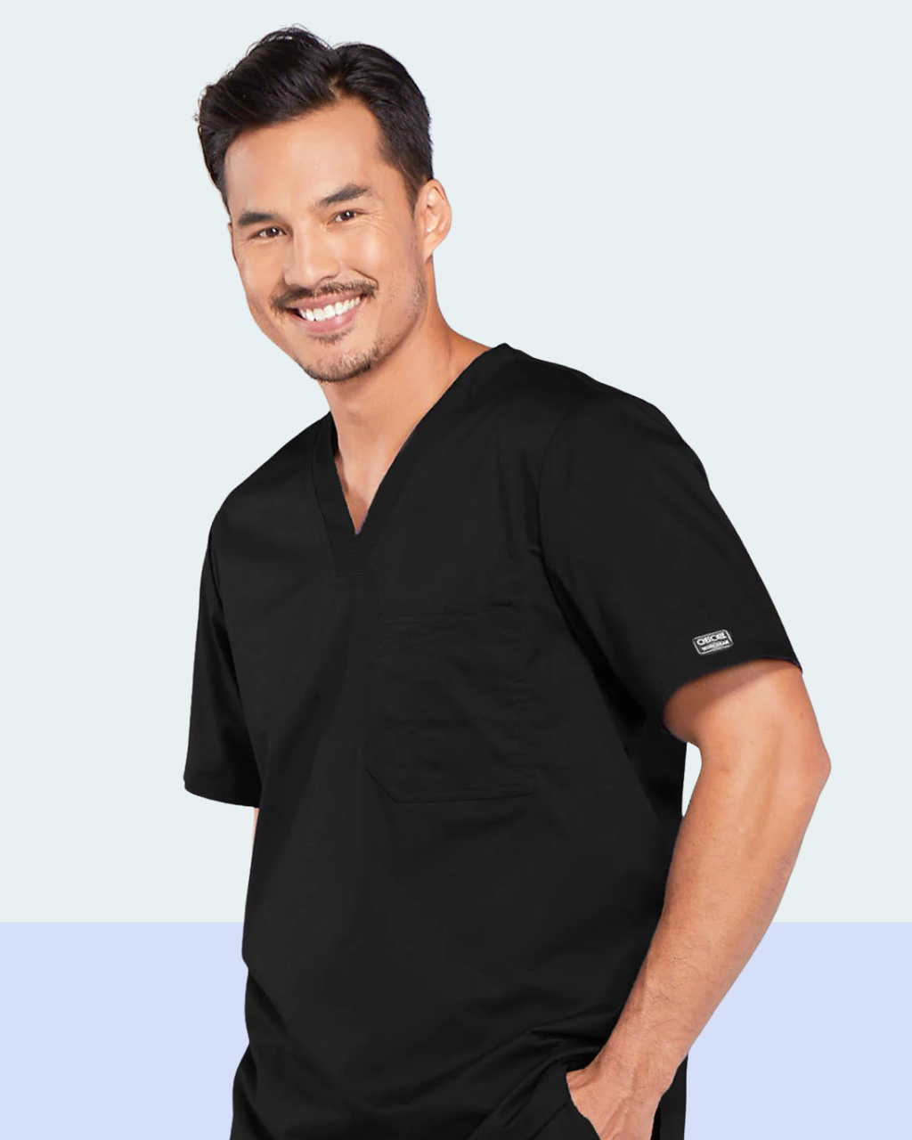 Men’s Black Medical Scrub Set – Professional Healthcare Uniform Suit