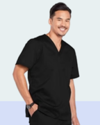 Men’s Black Medical Scrub Set – Professional Healthcare Uniform Suit