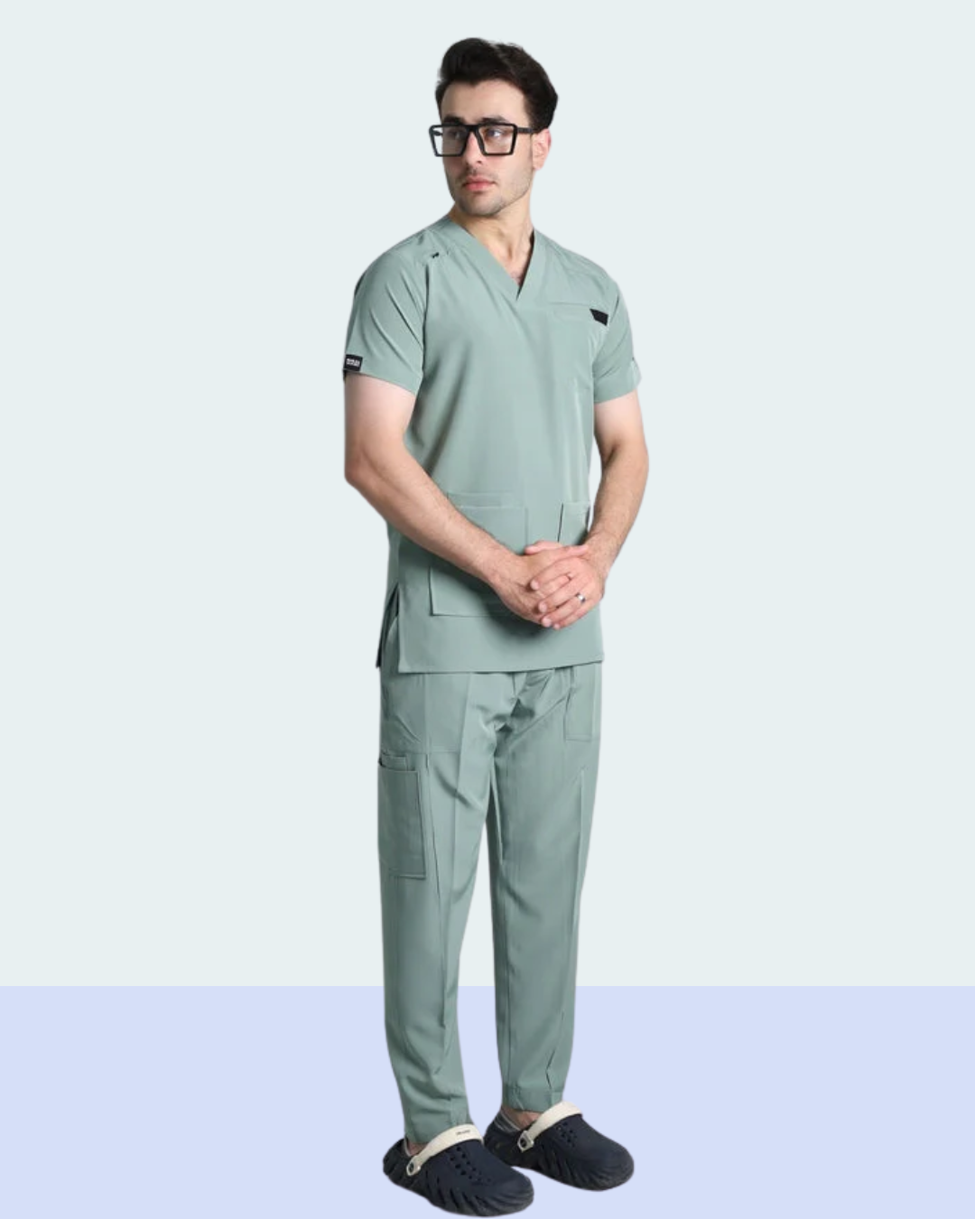 Men’s Teal Medical Scrub Set – Professional Healthcare Uniform Suit