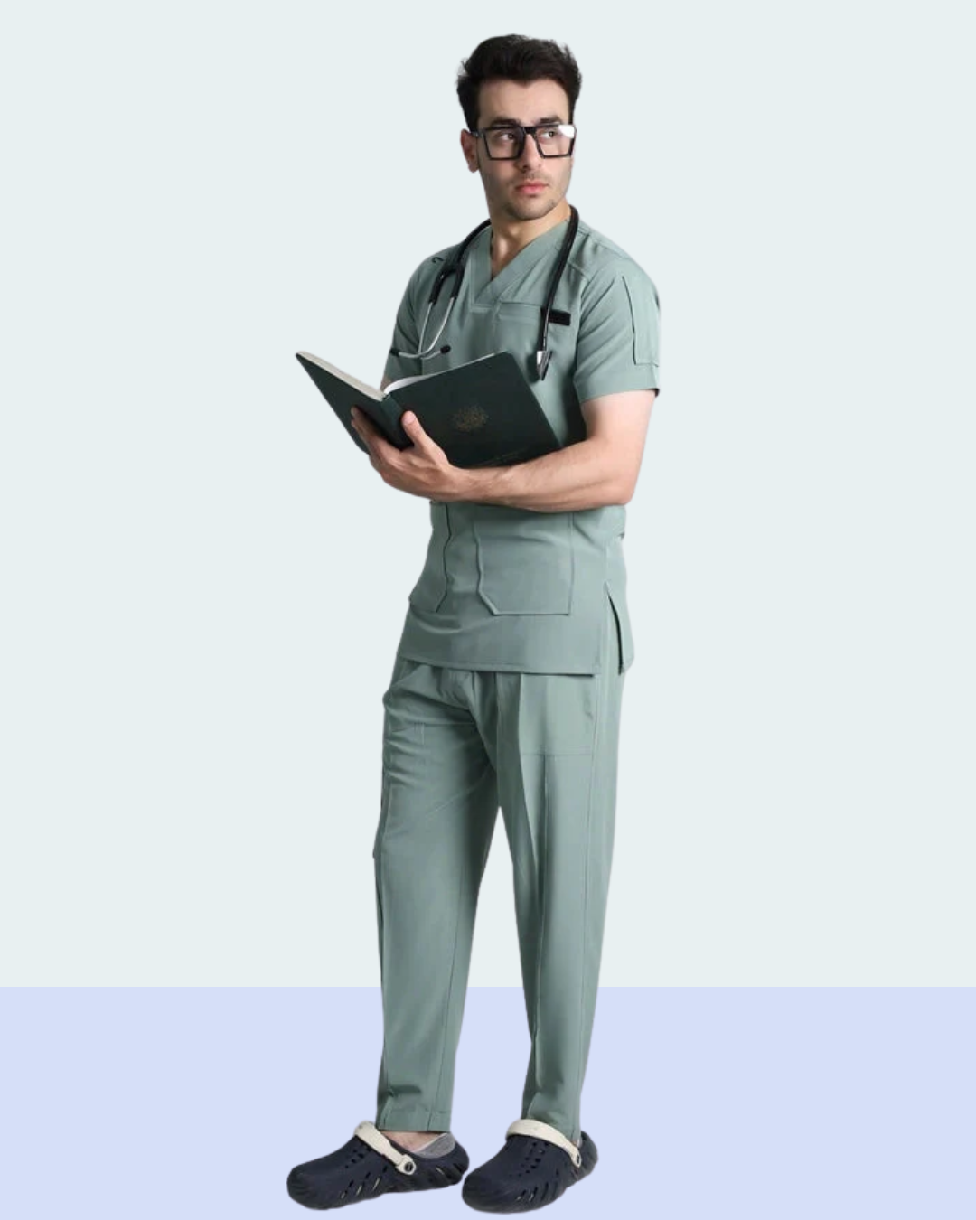 Men’s Teal Medical Scrub Set – Professional Healthcare Uniform Suit