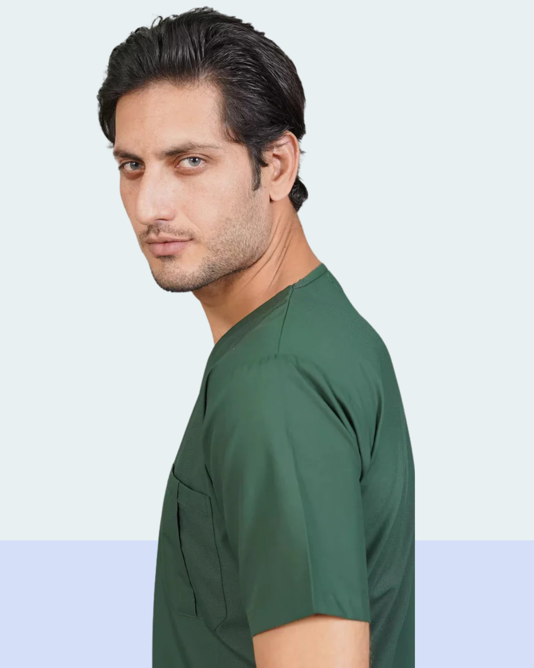 Men’s Hunter Green Medical Scrub Set - Healthcare Uniform Suit