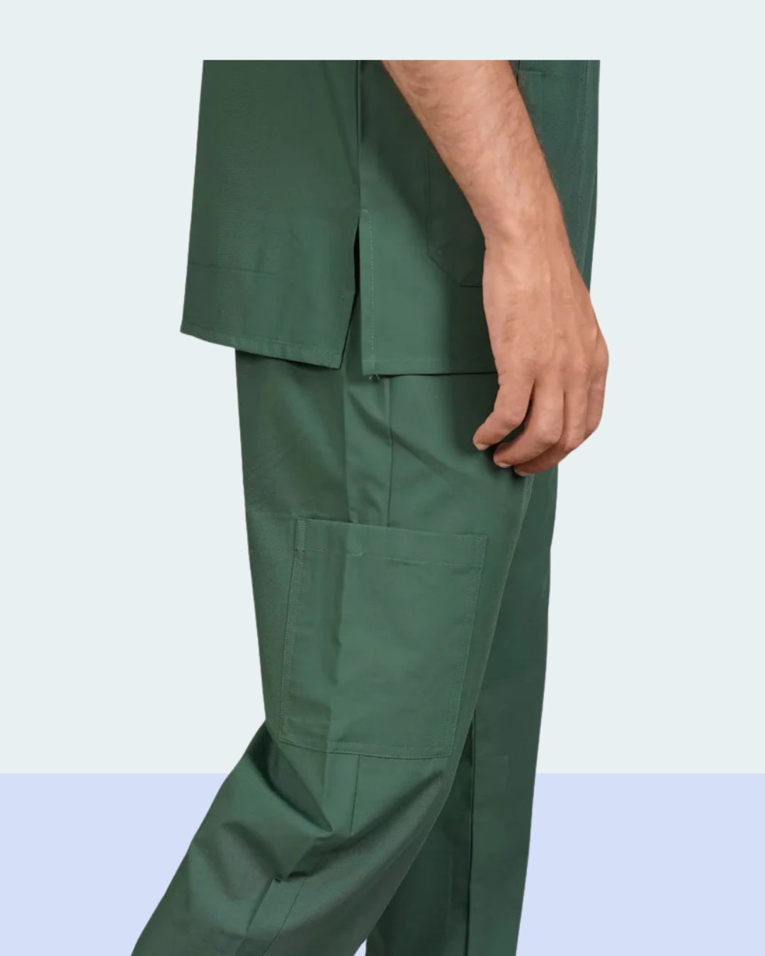 Men’s Hunter Green Medical Scrub Set - Healthcare Uniform Suit