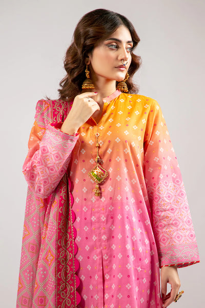 Petal Grace – Pink Printed Lawn 3 Piece