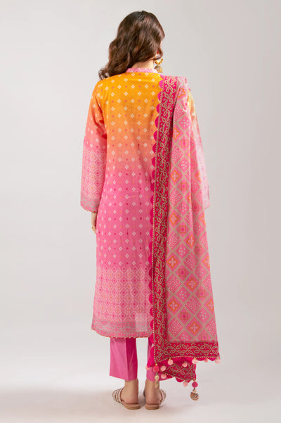 Petal Grace – Pink Printed Lawn 3 Piece