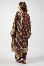 Mocha Bloom – Brown Printed Lawn 3 Piece