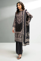 Midnight Bloom – Black Printed Lawn 3 Piece