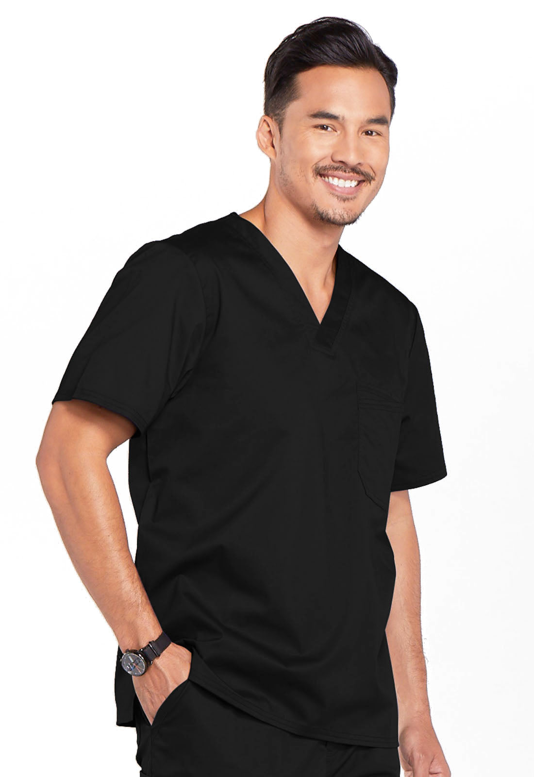 Men’s Black Medical Scrub Set – Professional Healthcare Uniform Suit